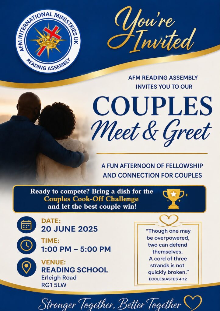 Couples fellowship gathering — event flyer